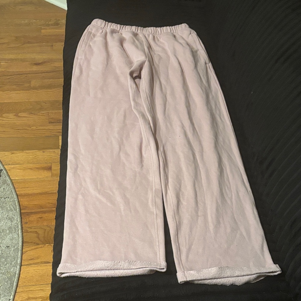 SKIMS Cotton Fleece Classic Straight Leg Pant• NWT • Never Worn • Medium • DUSK